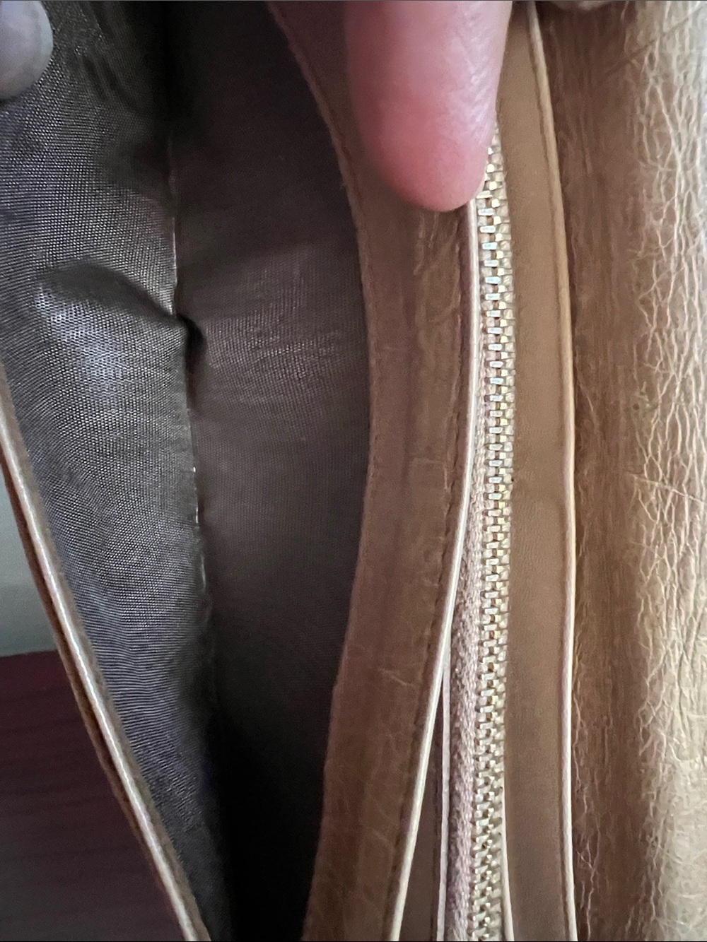 Prada Tan Leather Clutch with Gold Hardware - Picture 11 of 16